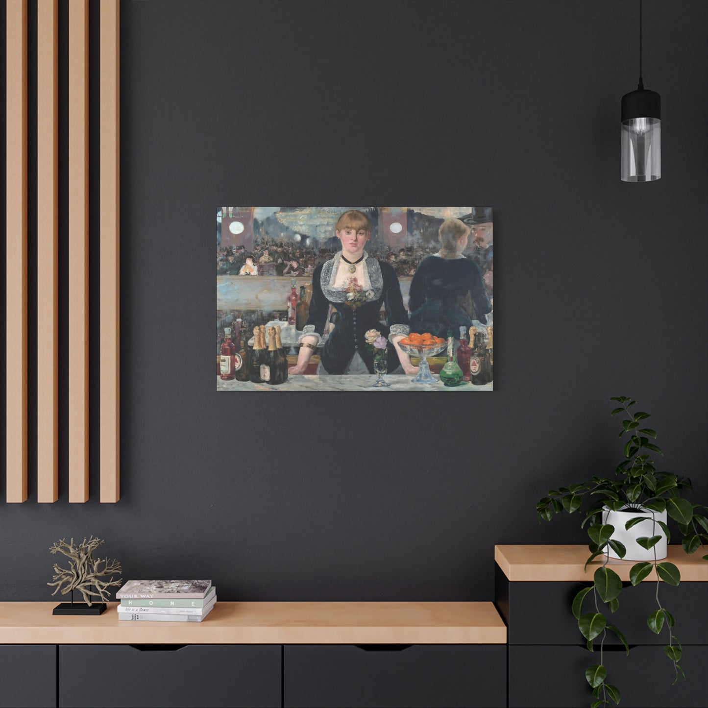 Manet, Édouard - A Bar at the Folies-Bergère (1880) - Canvas Block, unframed