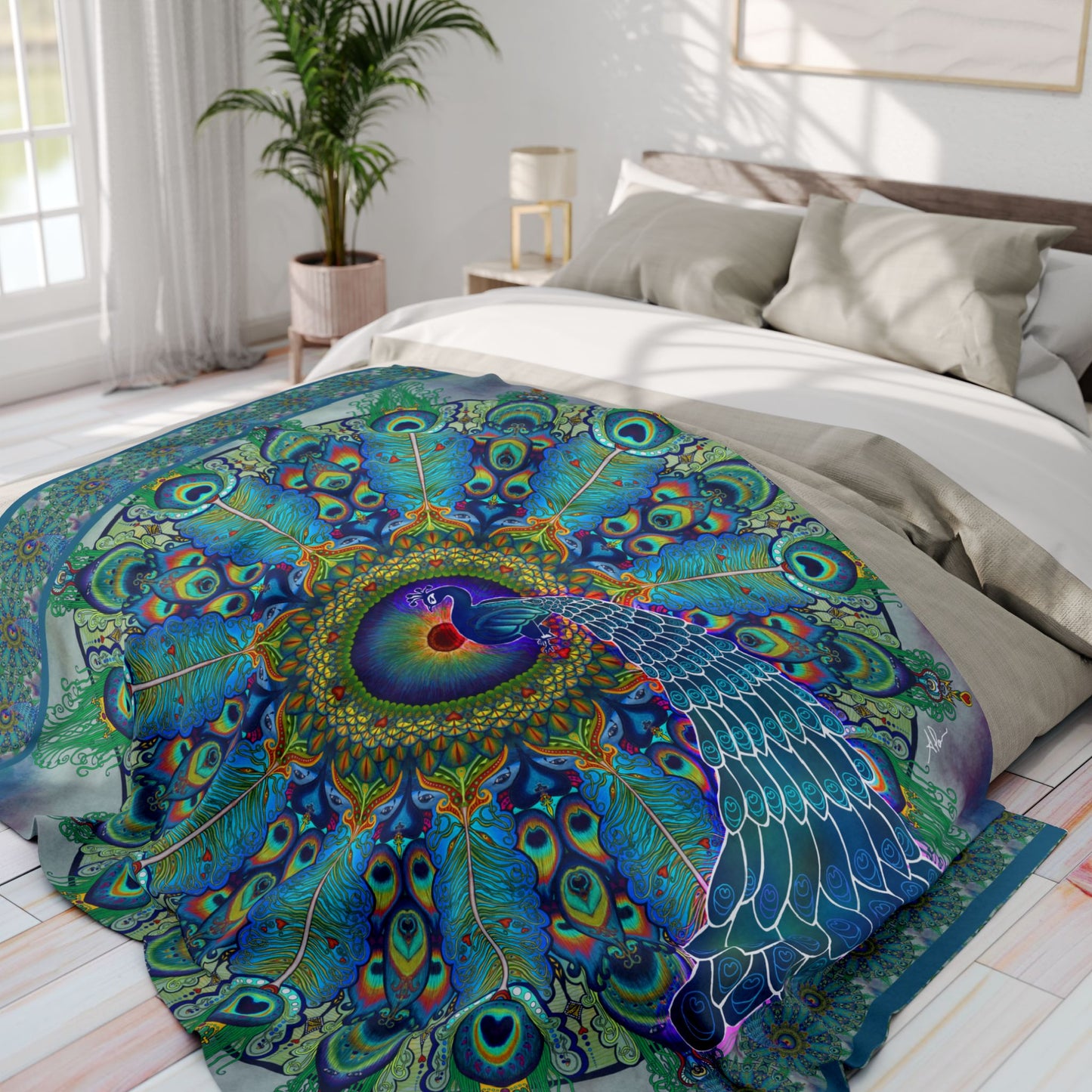 Pacio, Adam - Melek Taus Mandala - Arctic Fleece Blanket