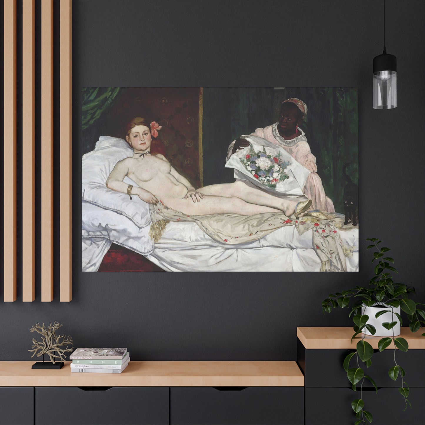 Manet, Édouard - Olympia (1870) - Canvas Block, unframed