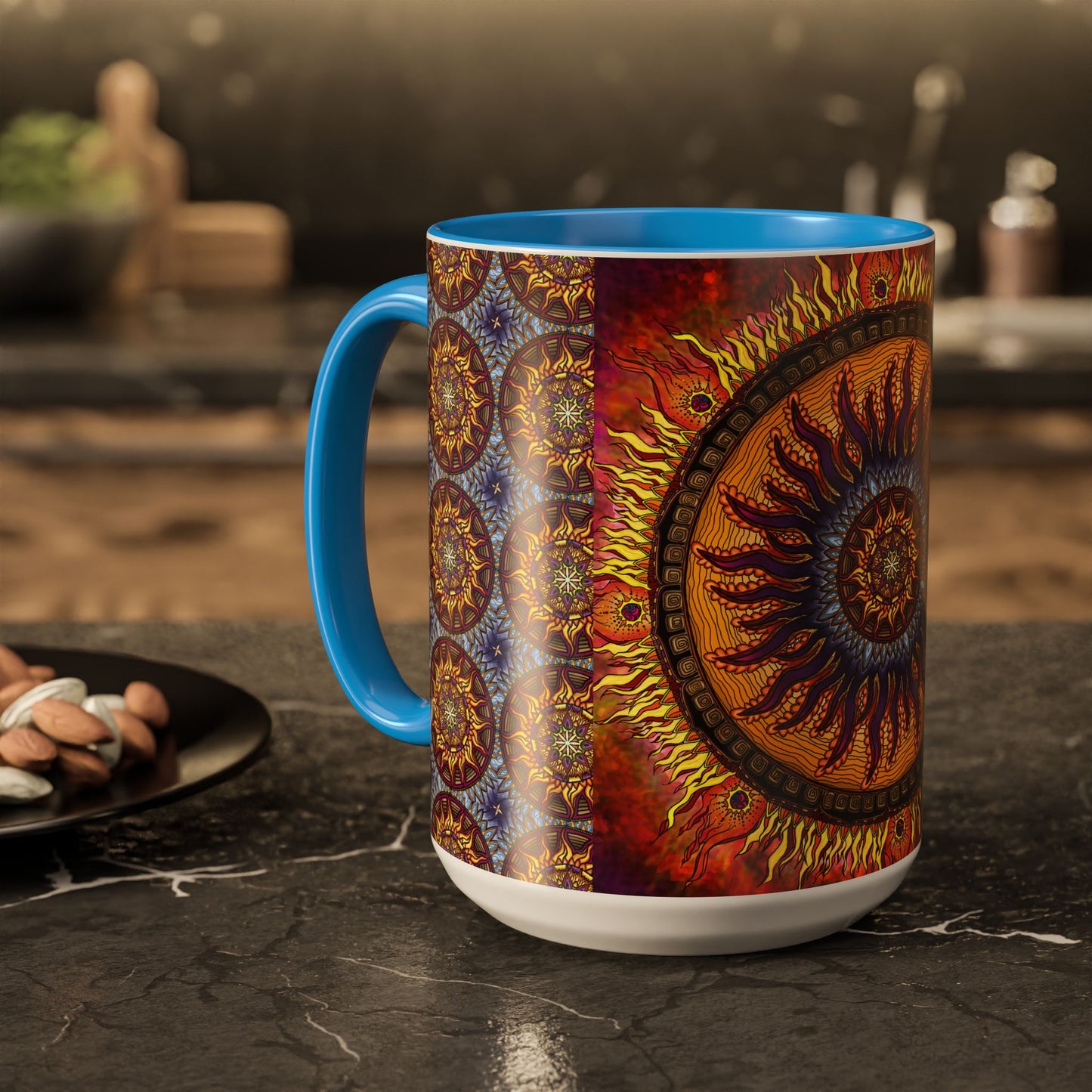Pacio, Adam - Solar Disc Mandala - Colorful Accent Mugs