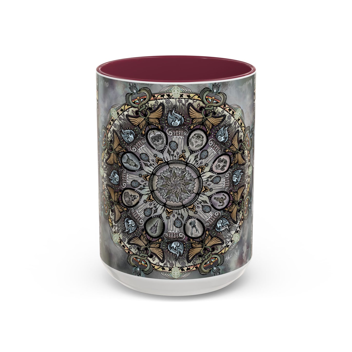 Pacio, Adam - Memento Mori Mandala - Colorful Accent Mugs