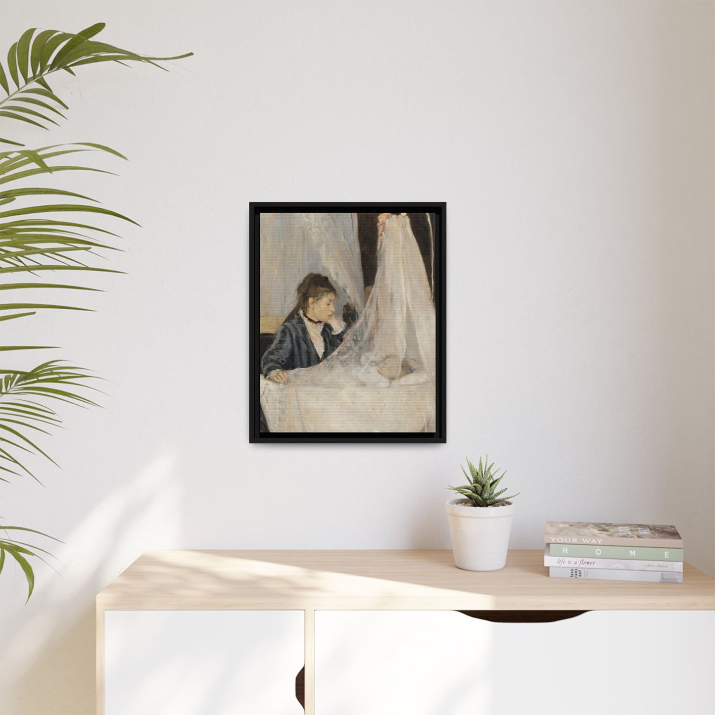 Morisot, Berthe - The Cradle (1872) - Matte Canvas, Framed