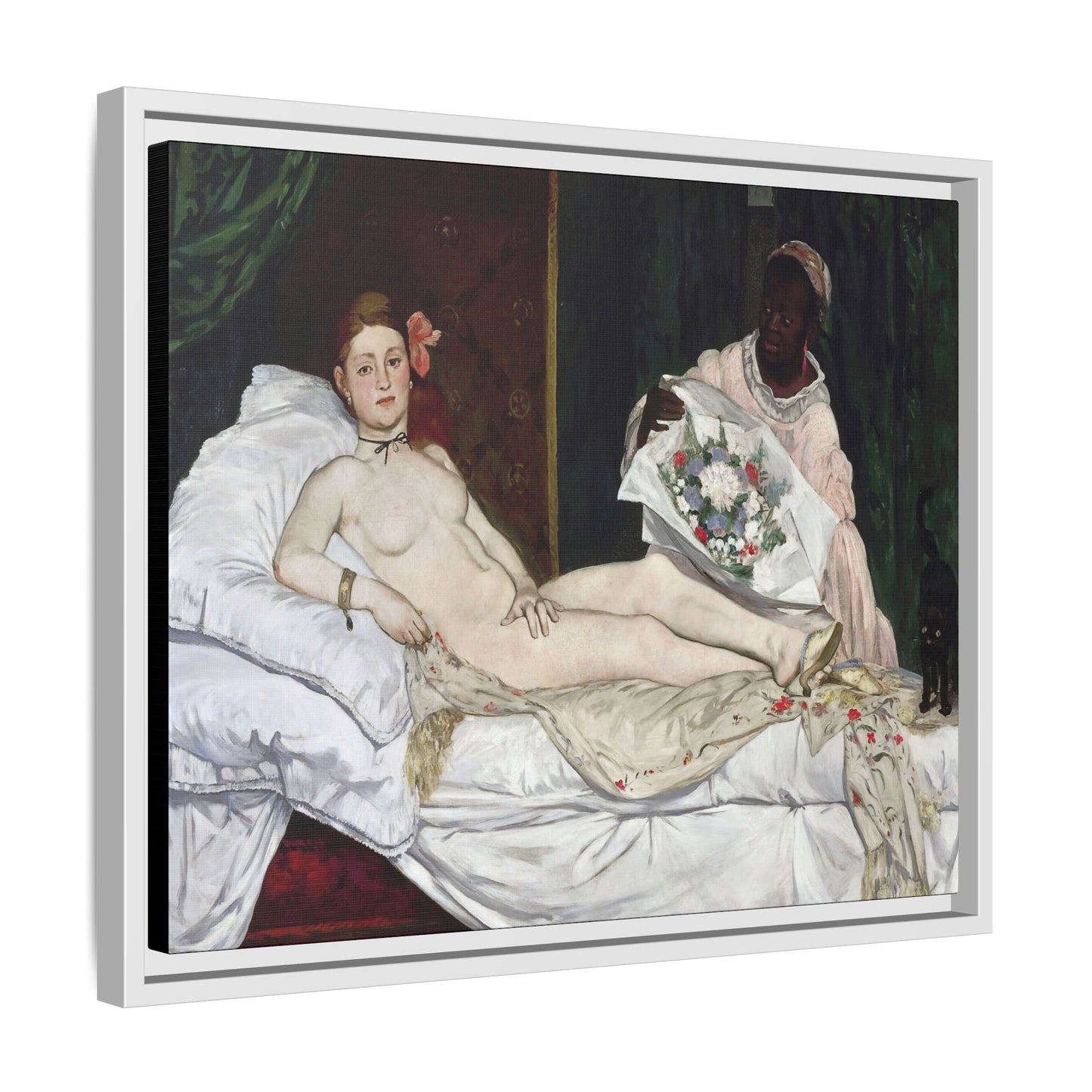 Manet, Édouard - Olympia (1870) - Matte Canvas, Framed