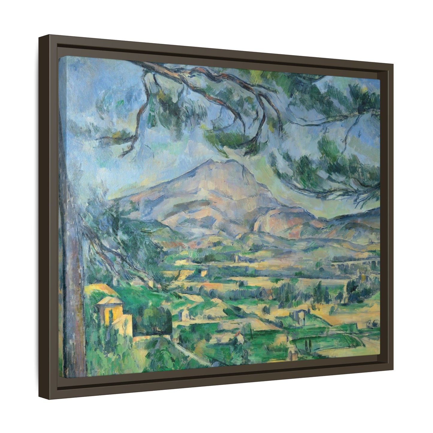 Cézanne, Paul - Mont Sainte-Victoire with Large Pine (1887) - Matte Canvas, Framed