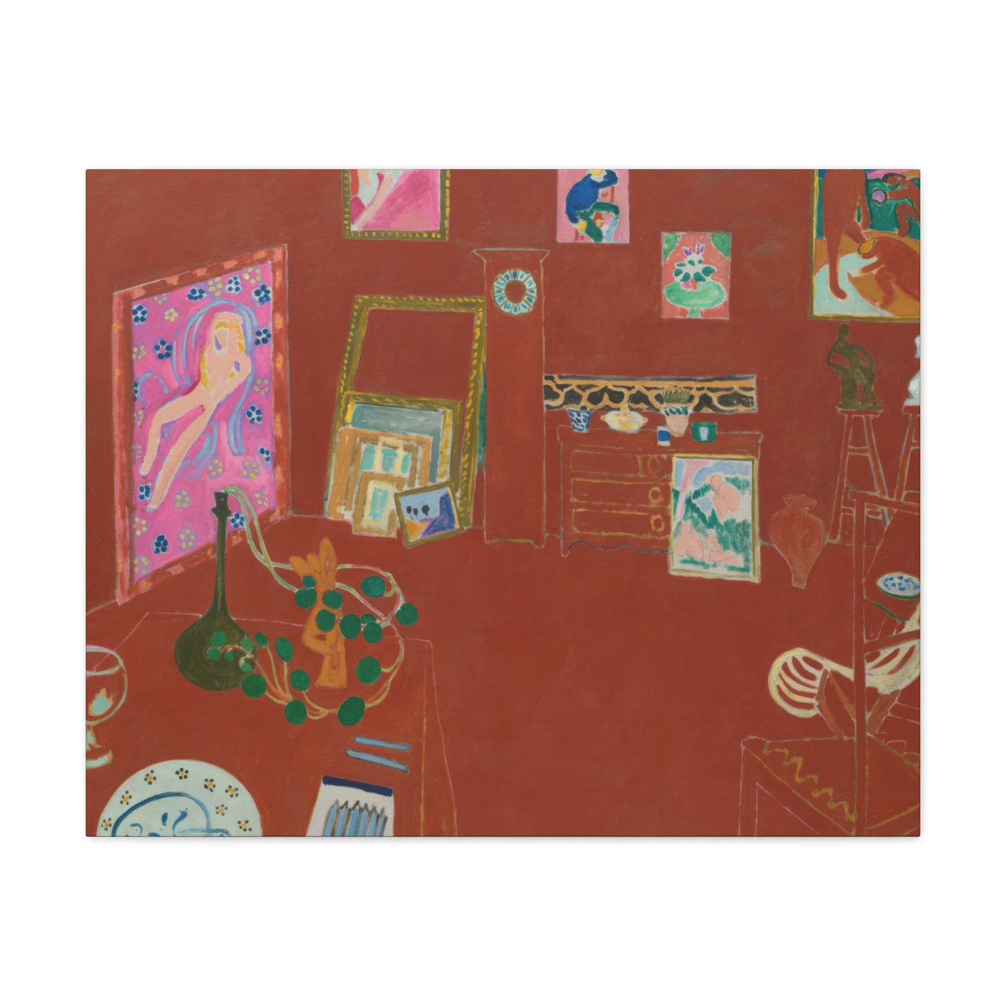 Matisse, Henri - The Red Studio (1911) - Canvas Block, unframed