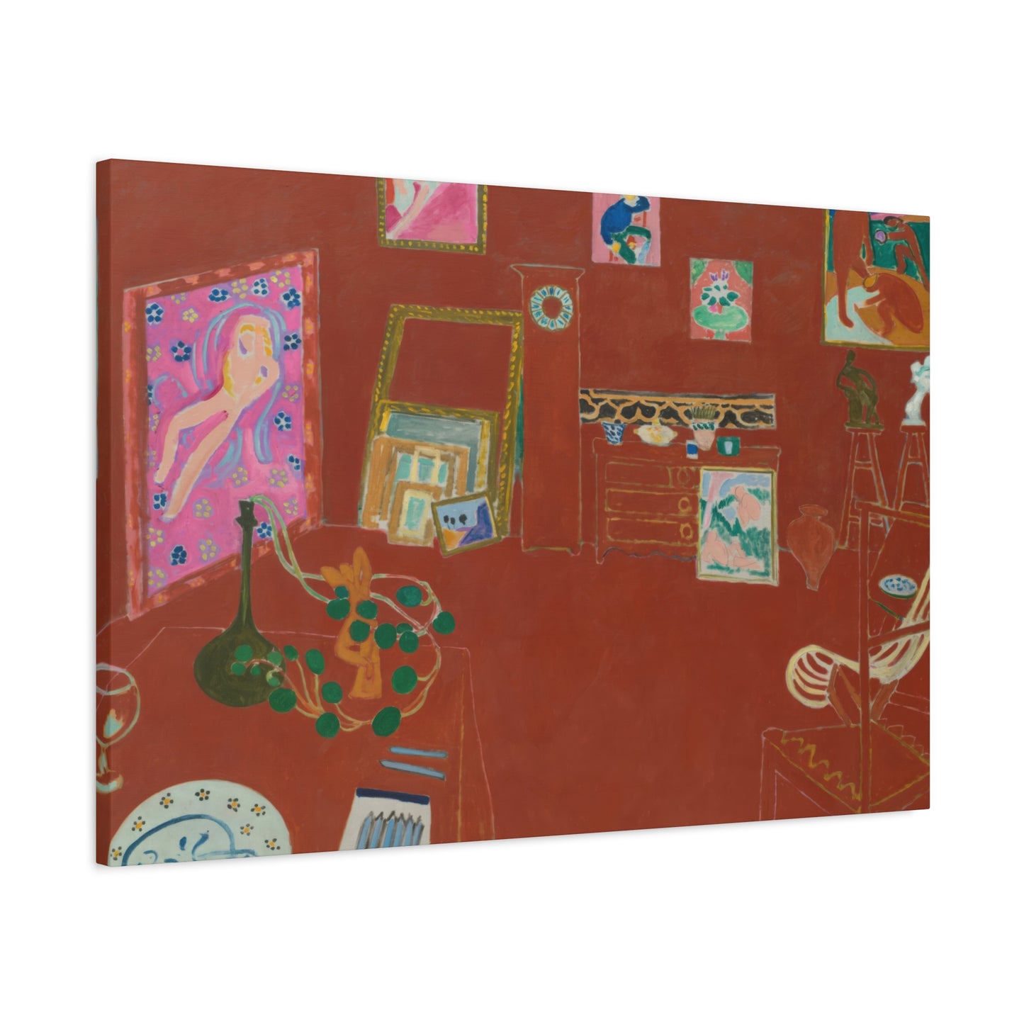 Matisse, Henri - The Red Studio (1911) - Canvas Block, unframed