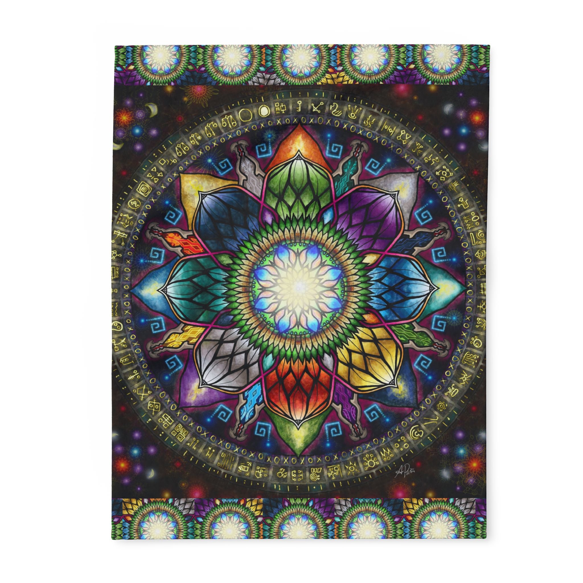 Pacio, Adam - Mystic Jewel Mandala - Arctic Fleece Blanket