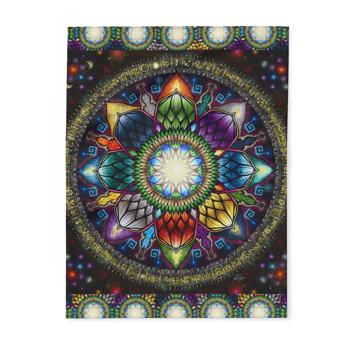 Pacio, Adam - Mystic Jewel Mandala - Arctic Fleece Blanket
