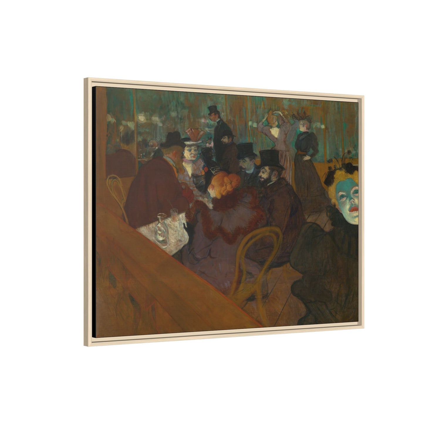 Toulouse-Lautrec, Henri - At the Moulin Rouge (1892) - Matte Canvas, Framed