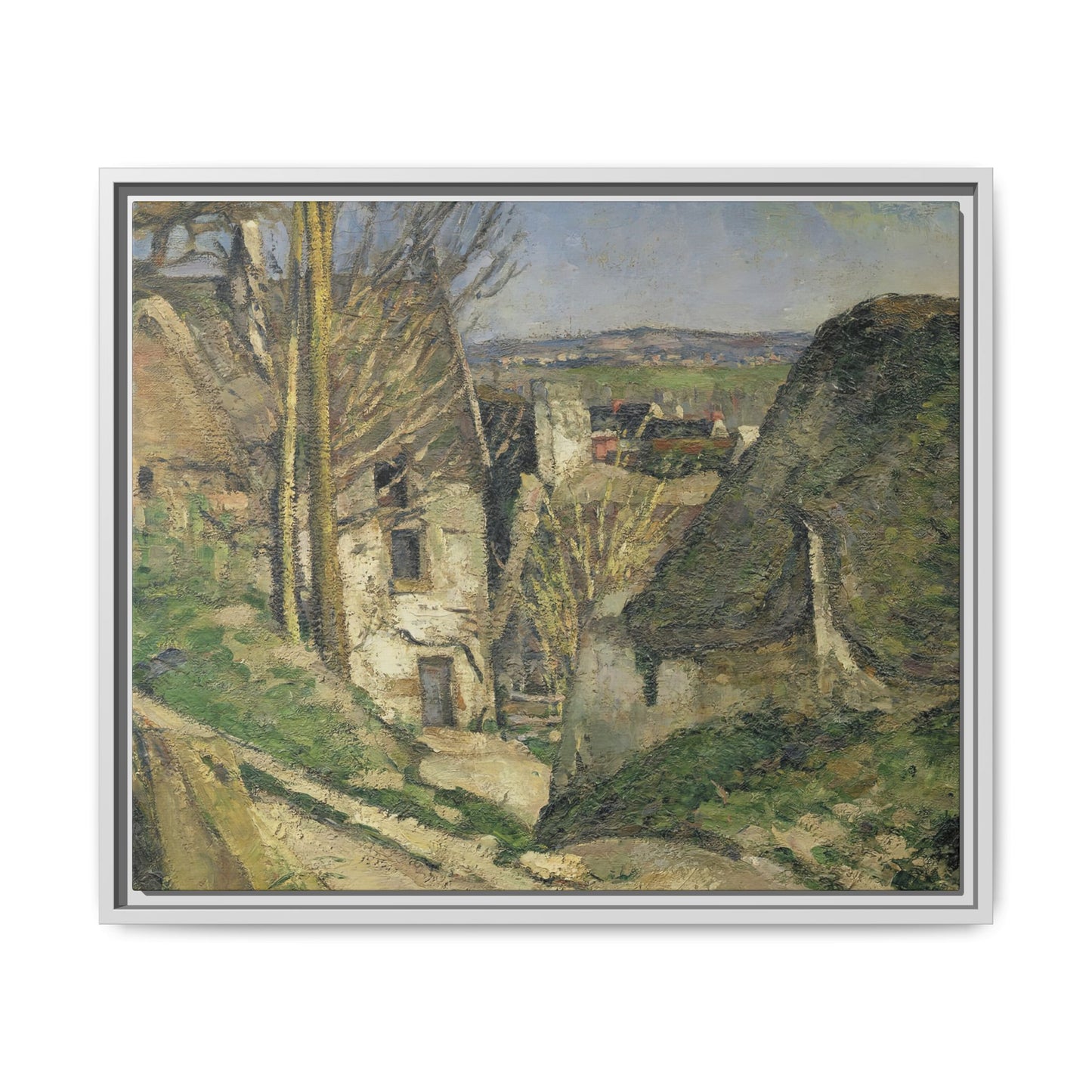 Cézanne, Paul - The House of the Hanged Man, Auvers-sur-Oise (1874) - Matte Canvas, Framed