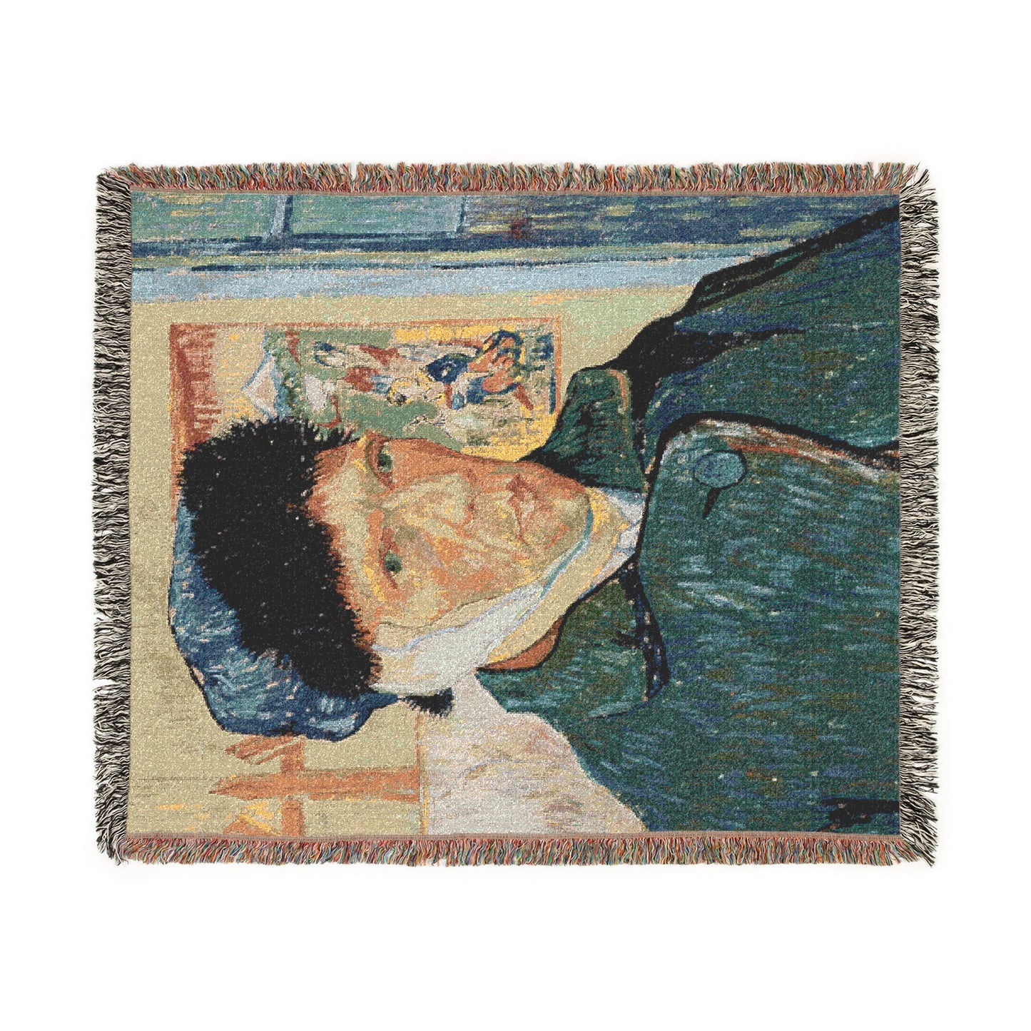 Van Gogh, Vincent - Self Portrait with Bandaged Ear (1889) - Woven Blanket