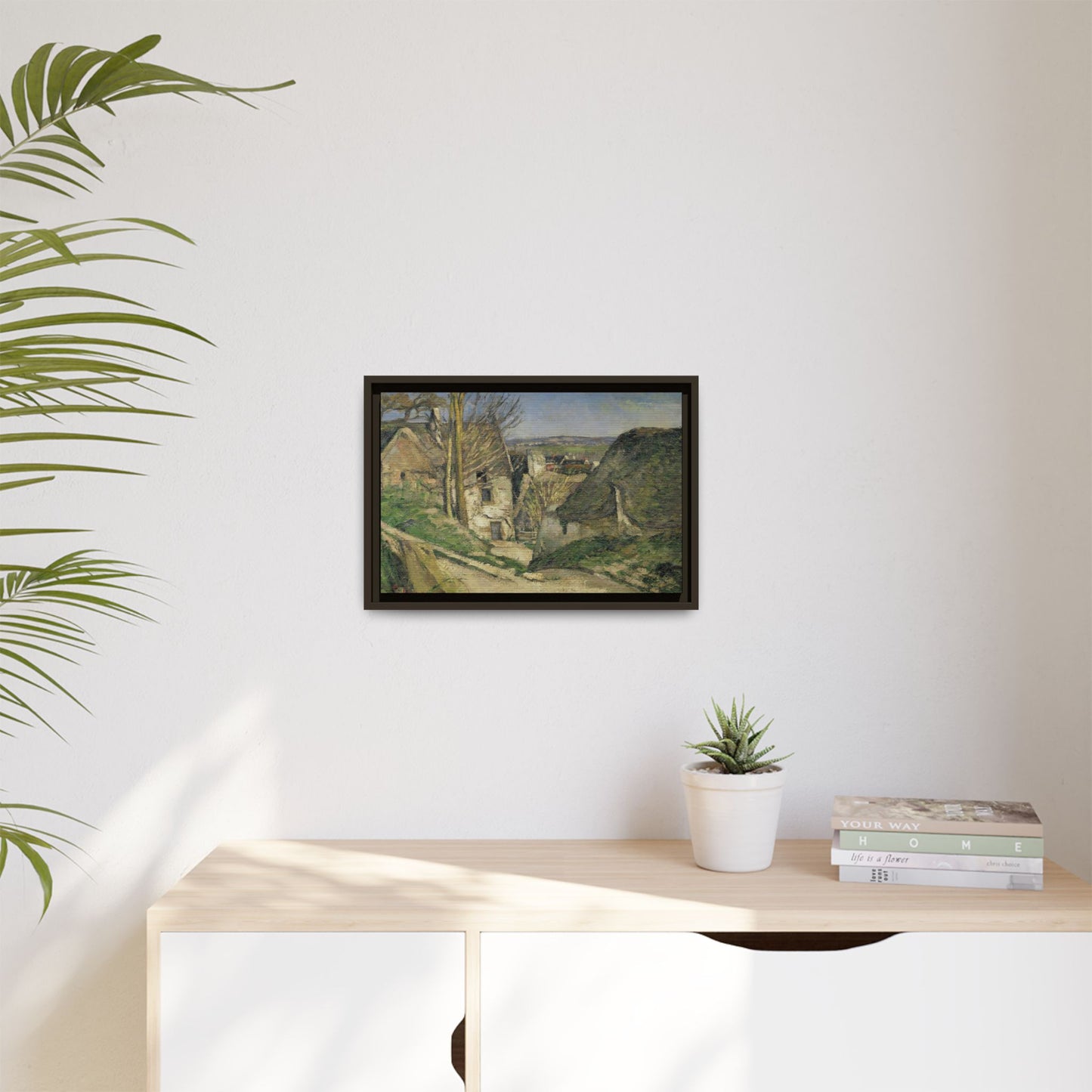 Cézanne, Paul - The House of the Hanged Man, Auvers-sur-Oise (1874) - Matte Canvas, Framed