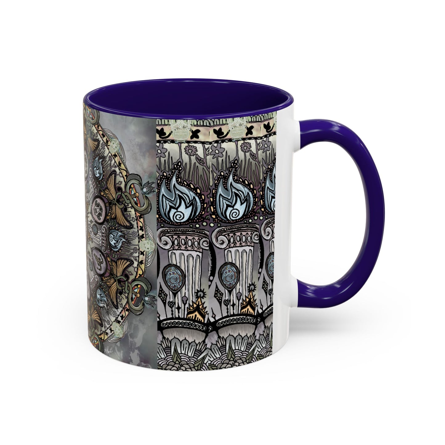 Pacio, Adam - Memento Mori Mandala - Colorful Accent Mugs