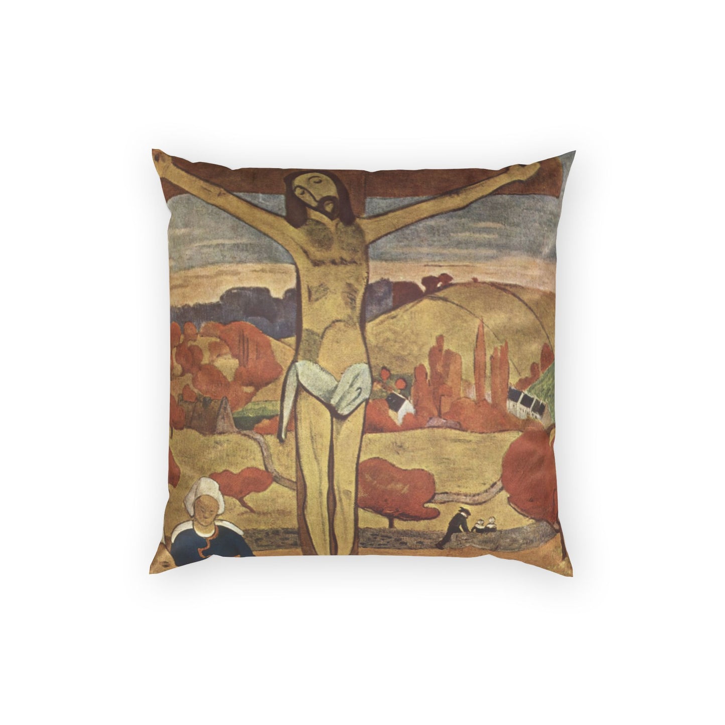 Gauguin, Paul - The Yellow Christ (1889) - Poly Velvet Pillow