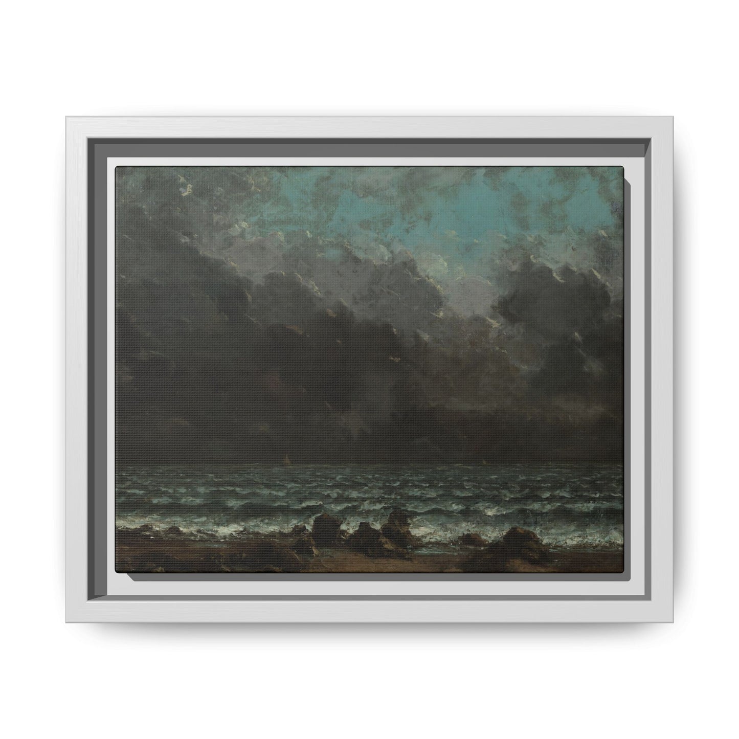 Courbet, Gustave - The Sea (1865) - Matte Canvas, Framed