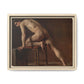 Courbet, Gustave - Study of a Nude Man (1840) - Matte Canvas, Framed