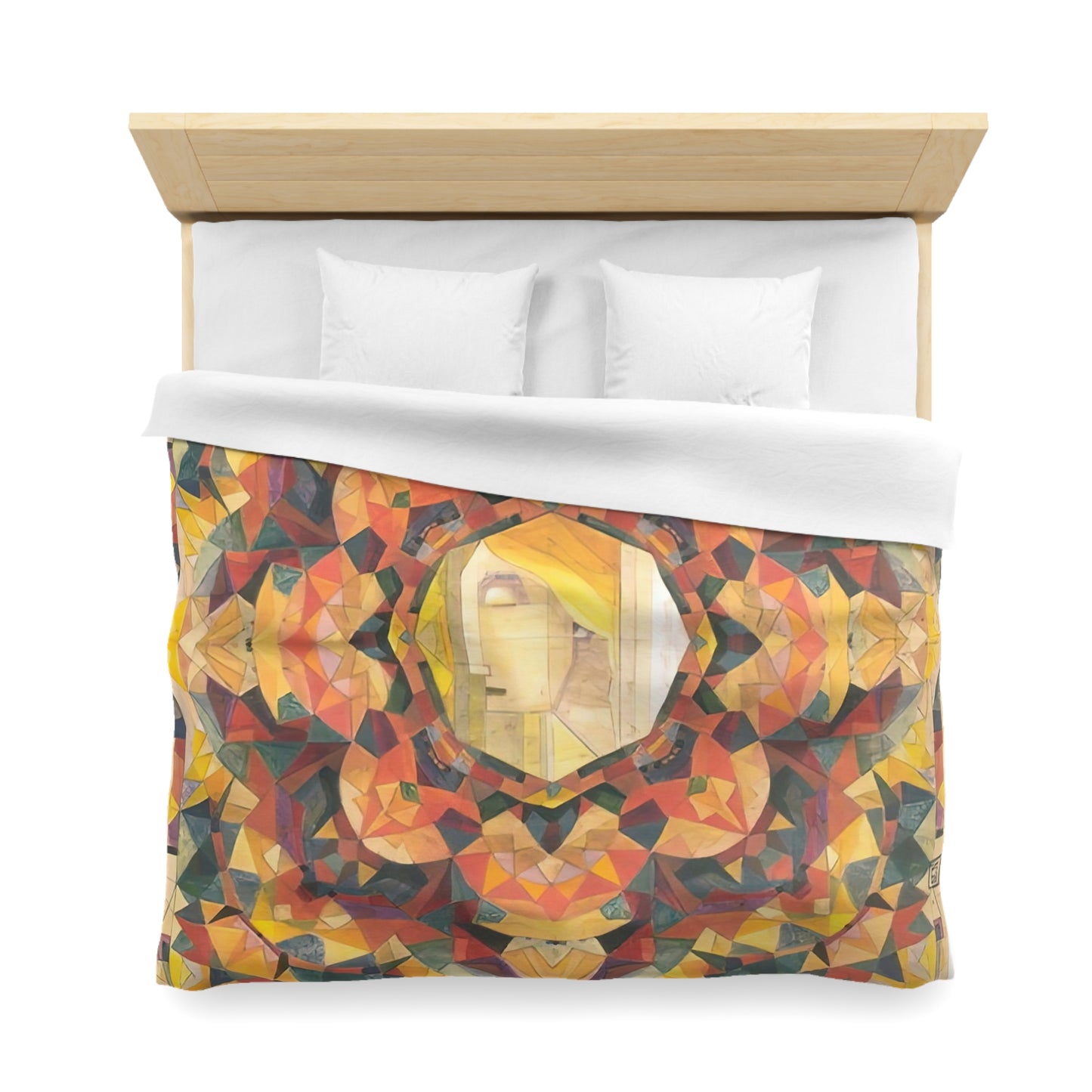 Filiger, Charles - Woman’s Head with Closed Eyes (1893) - Microfiber Duvet Cover