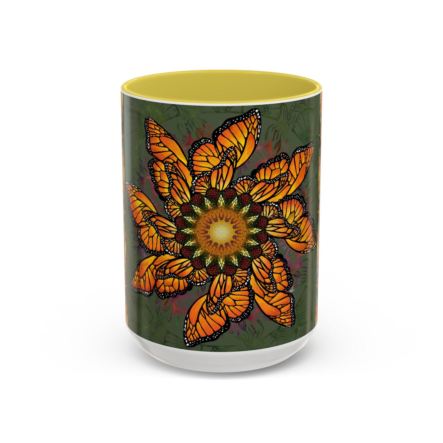 Pacio, Adam - Monarch Butterfly Mandala - Colorful Accent Mugs