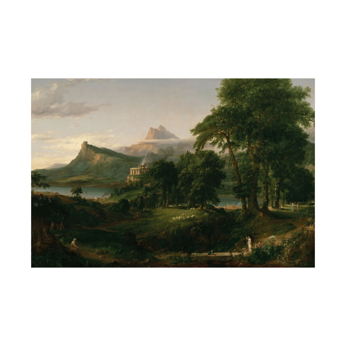 Cole, Thomas - The Course of Empire: The Arcadian or Pastoral State (1836) - Satin Posters