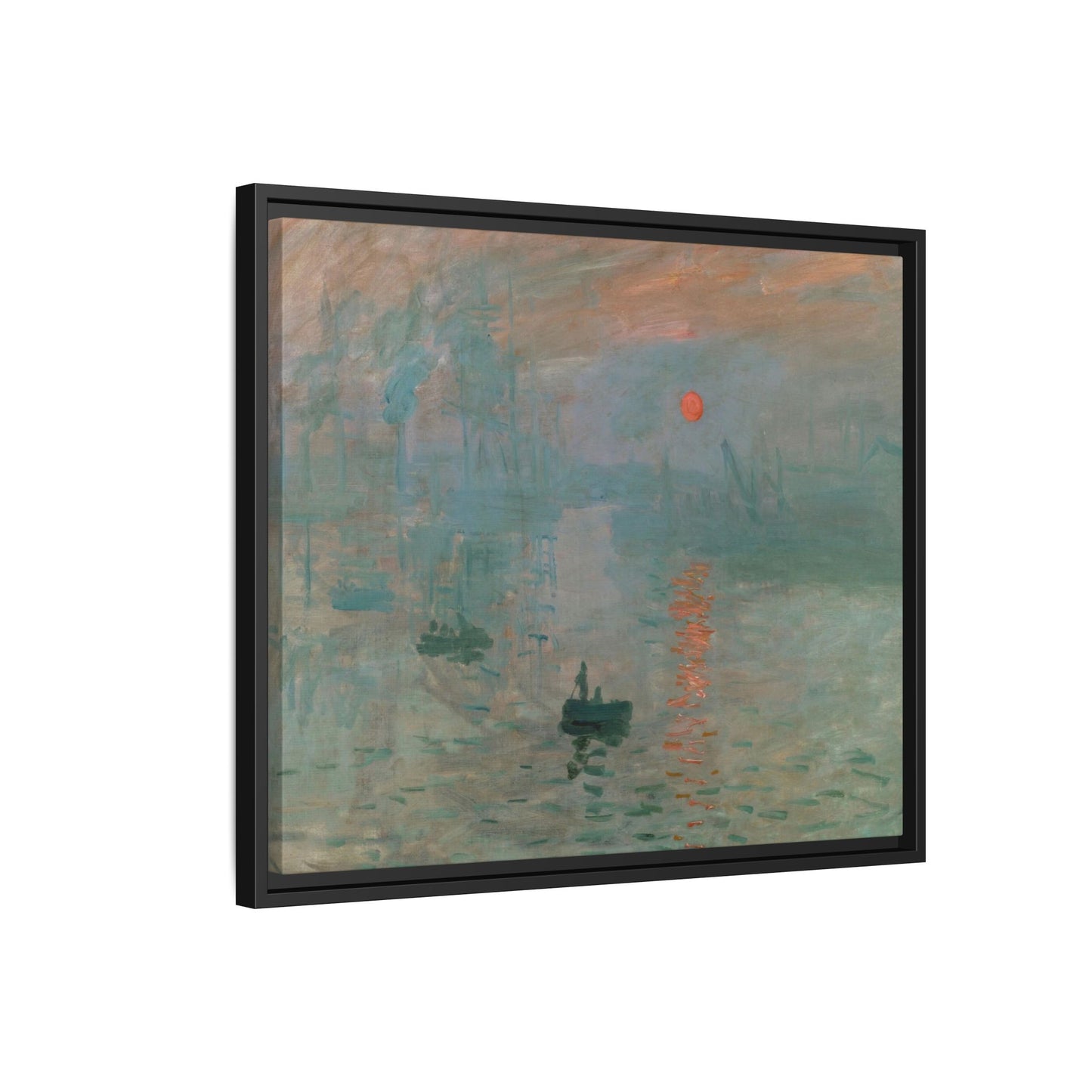 Monet, Claude - Impression, Sunrise (1872) - Matte Canvas, Framed