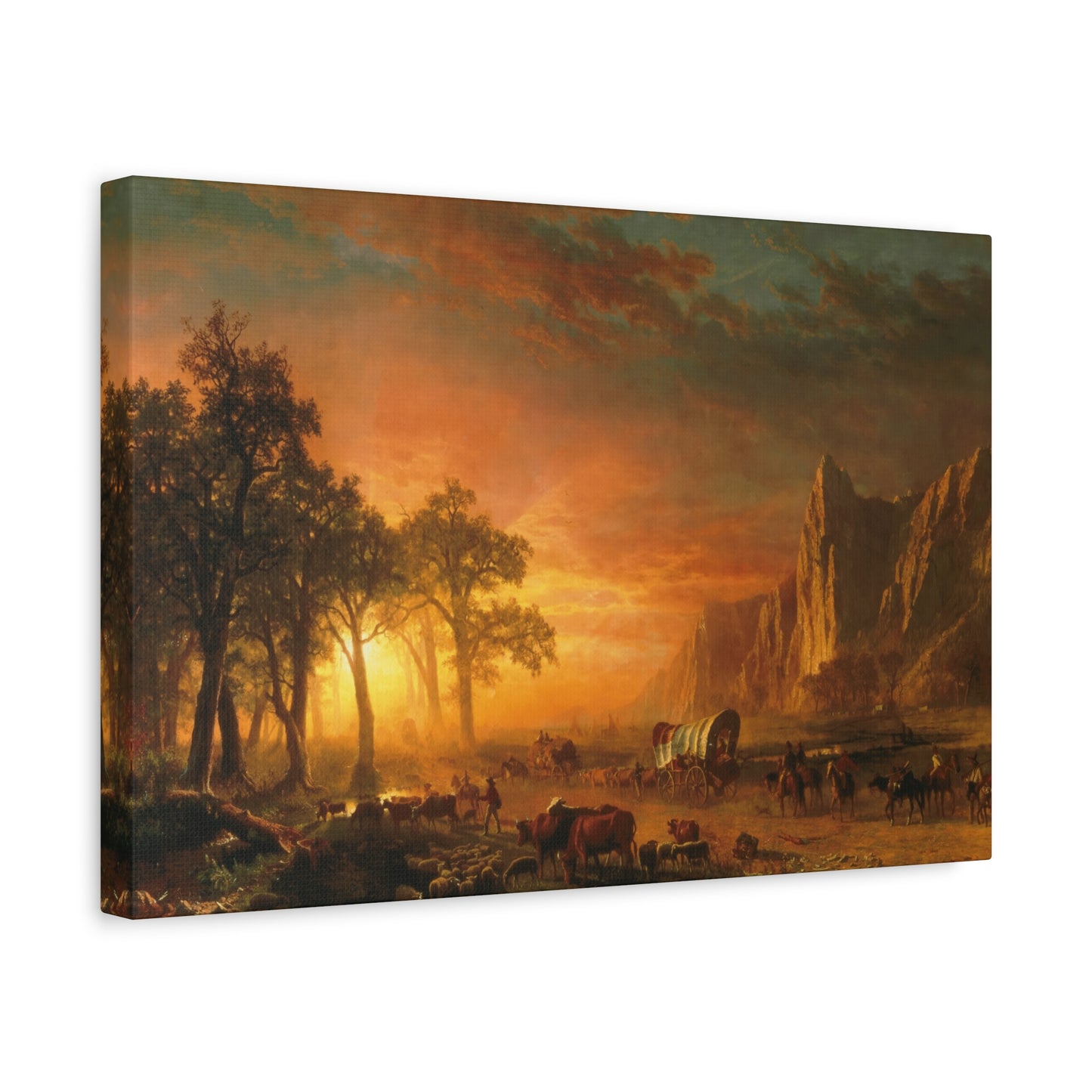 Bierstadt, Albert - Emigrants Crossing the Plains (1867) - Canvas Block, unframed
