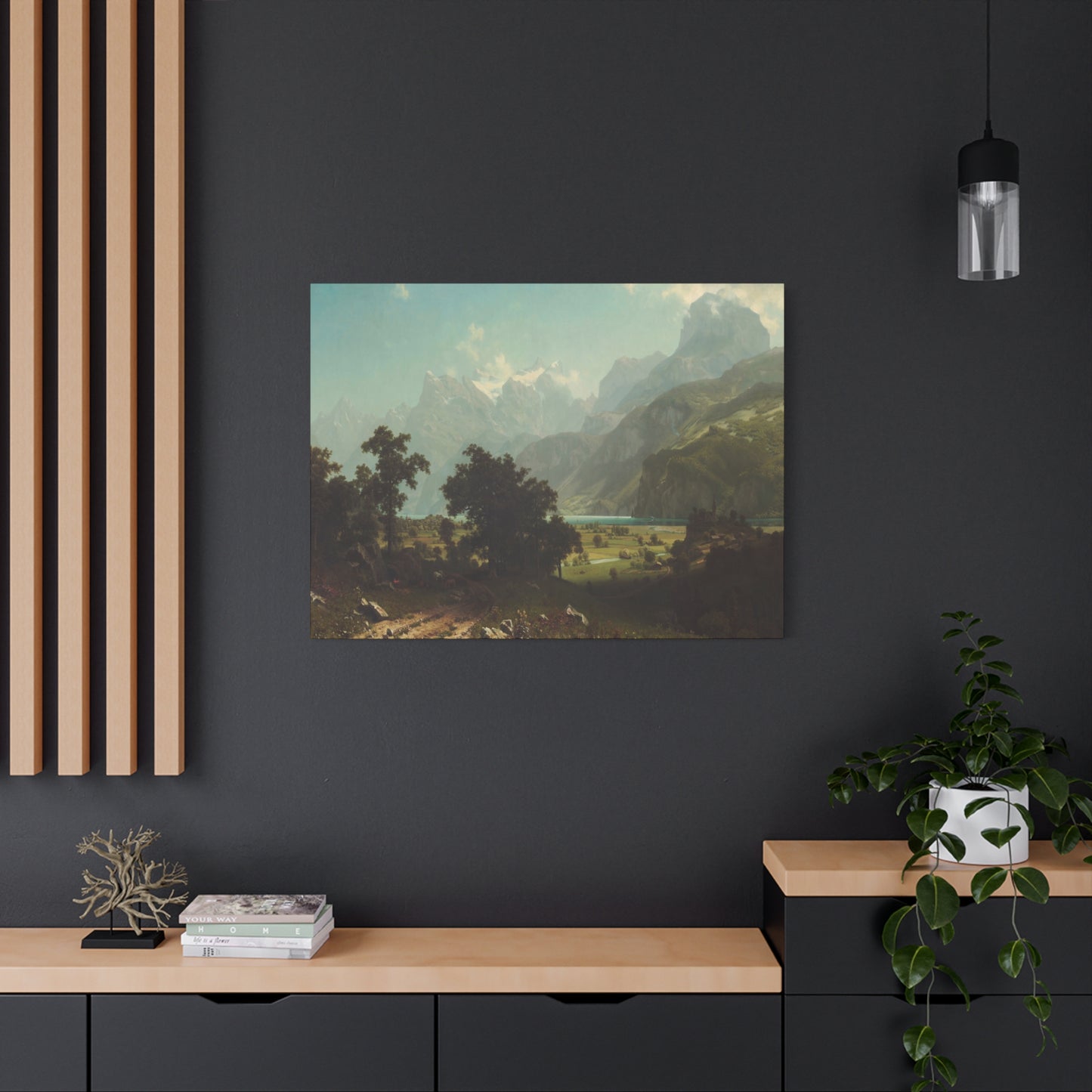 Bierstadt, Albert - Lake Lucerne (1858) - Canvas Block, unframed