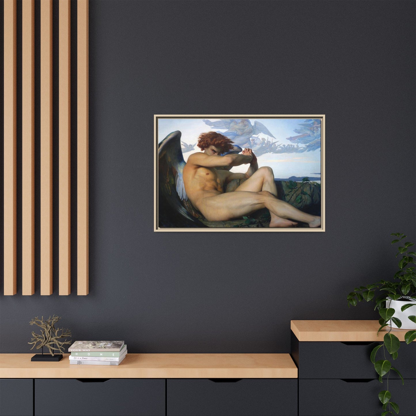 Cabanel, Alexandre - The Fallen Angel (1847) - Matte Canvas, Framed
