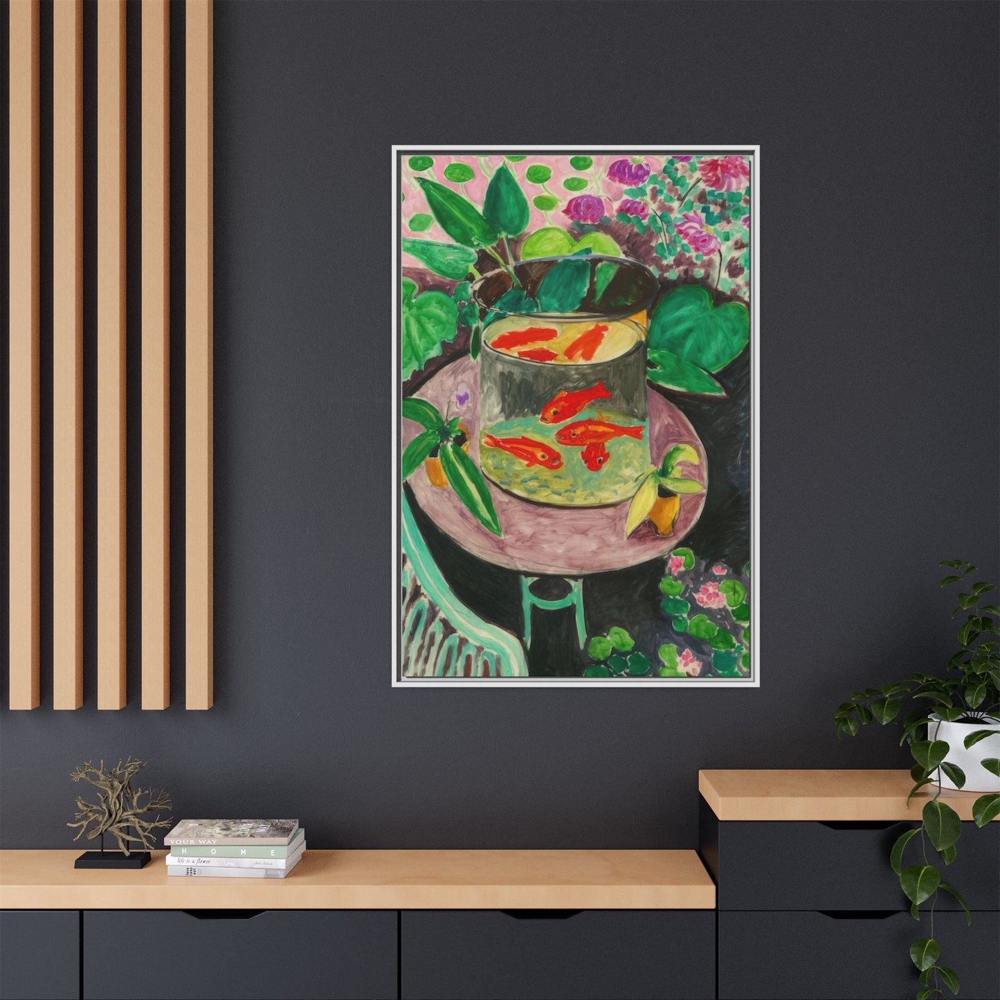 Matisse, Henri - The Goldfish (1912) - Matte Canvas, Framed