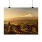 Cole. Thomas - Mount Etna from Taormina (1843) - Satin Posters