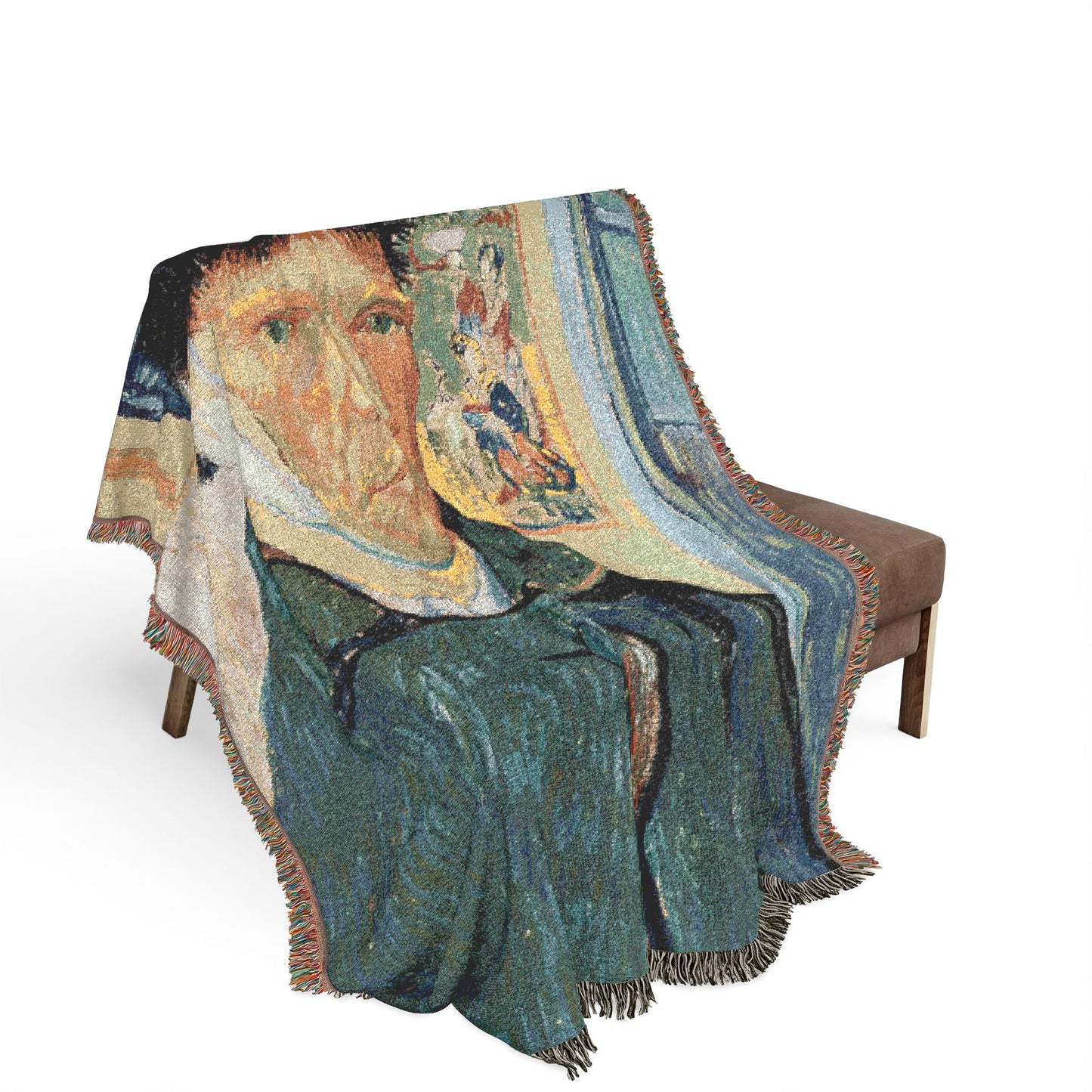 Van Gogh, Vincent - Self Portrait with Bandaged Ear (1889) - Woven Blanket