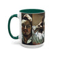 Courbet, Gustave - The Desperate Man (1843) - Colorful Accent Mugs