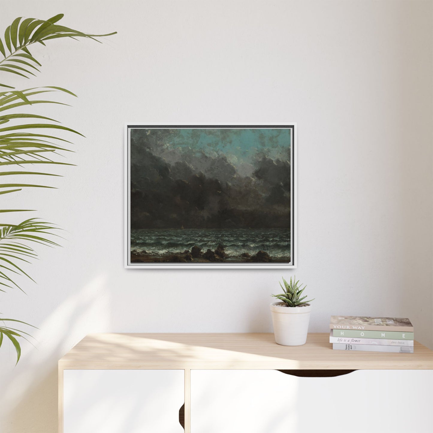 Courbet, Gustave - The Sea (1865) - Matte Canvas, Framed