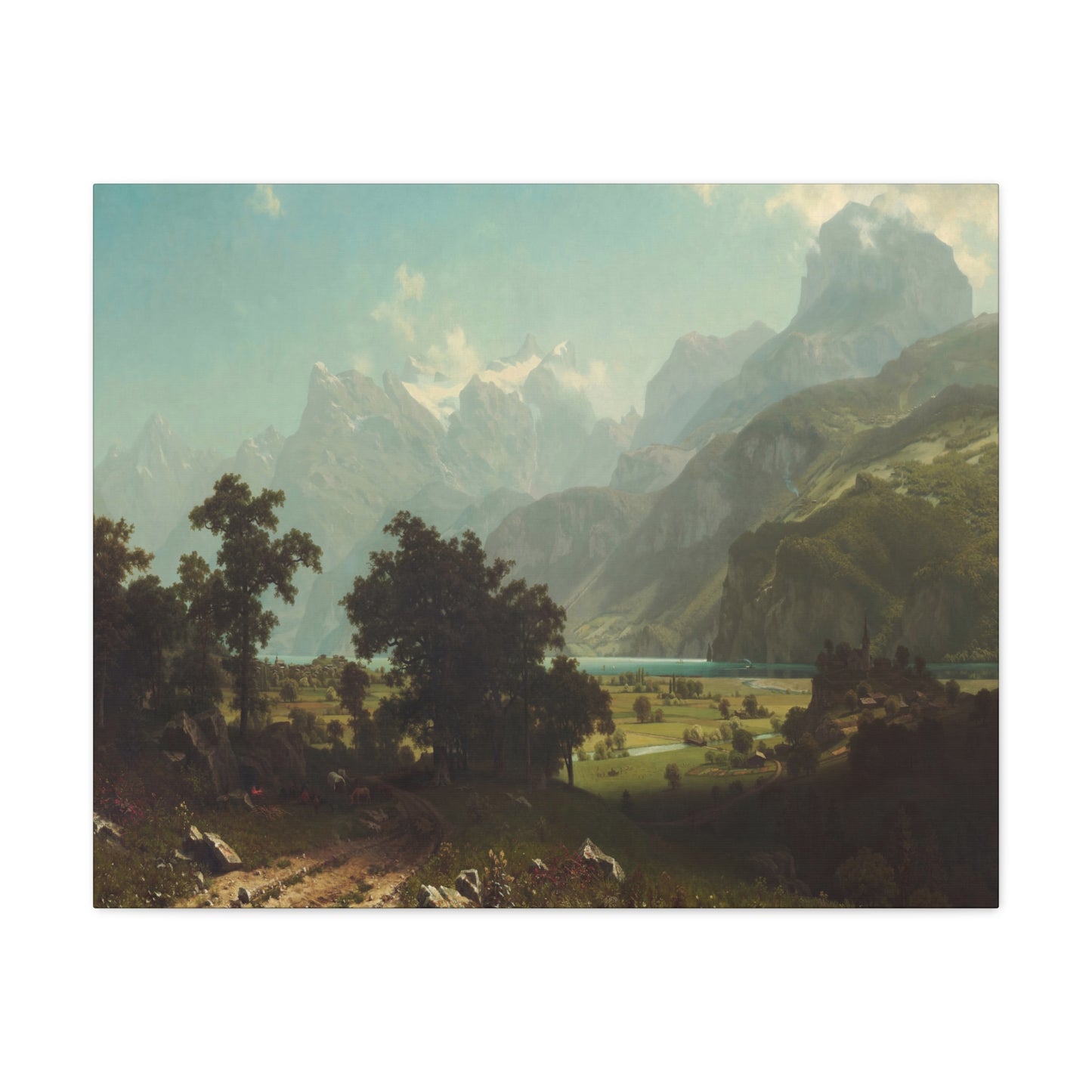 Bierstadt, Albert - Lake Lucerne (1858) - Canvas Block, unframed