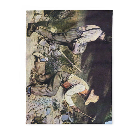 Courbet, Gustave - The Stone Breakers (1850) - Arctic Fleece Blanket