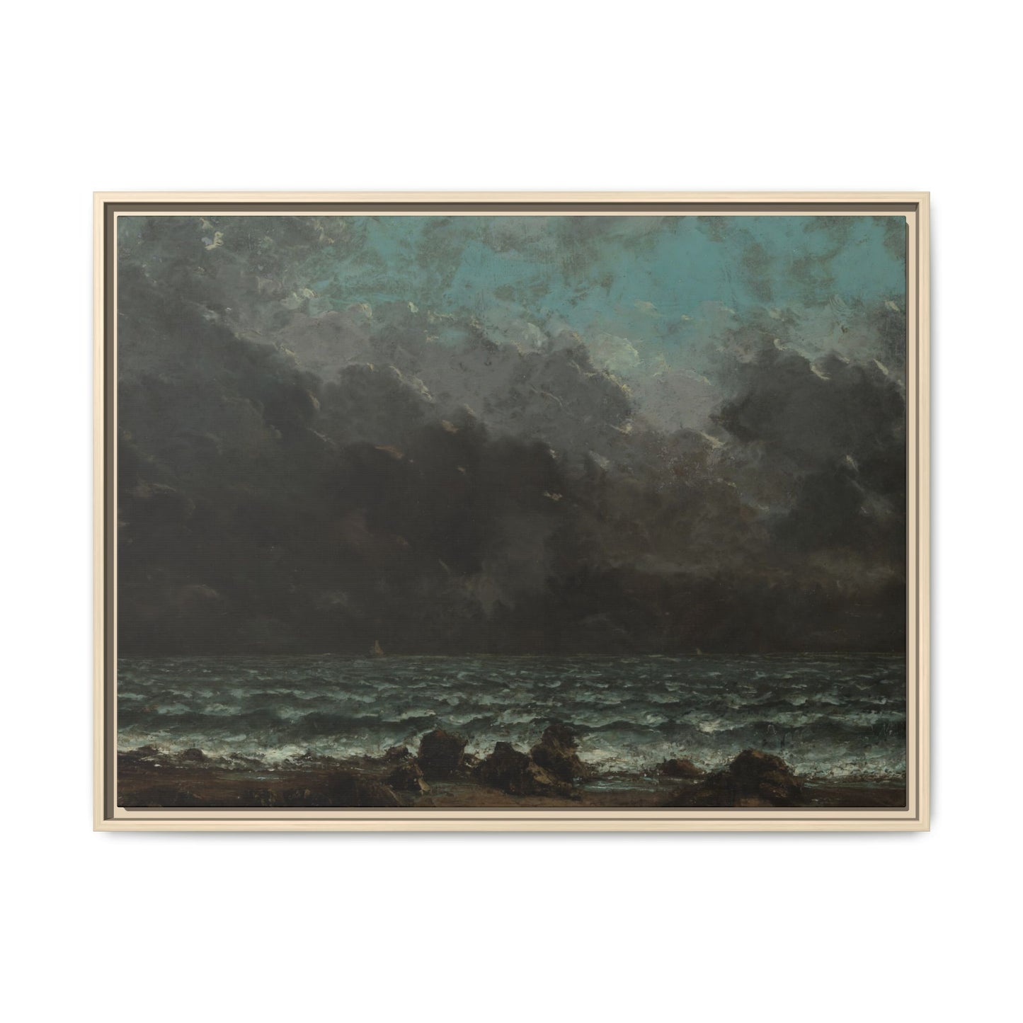 Courbet, Gustave - The Sea (1865) - Matte Canvas, Framed