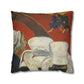 Gauguin, Paul - Vision of the Sermon (Jacob Wrestling with the Angel) (1888) - Suede Square Pillowcase