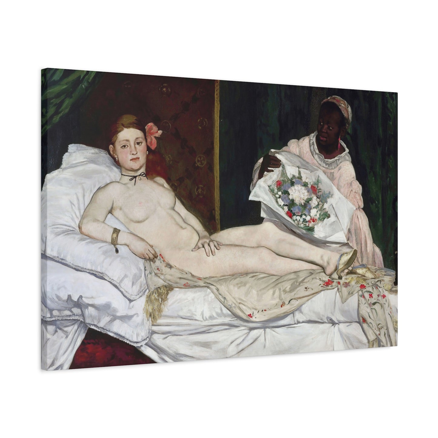 Manet, Édouard - Olympia (1870) - Canvas Block, unframed