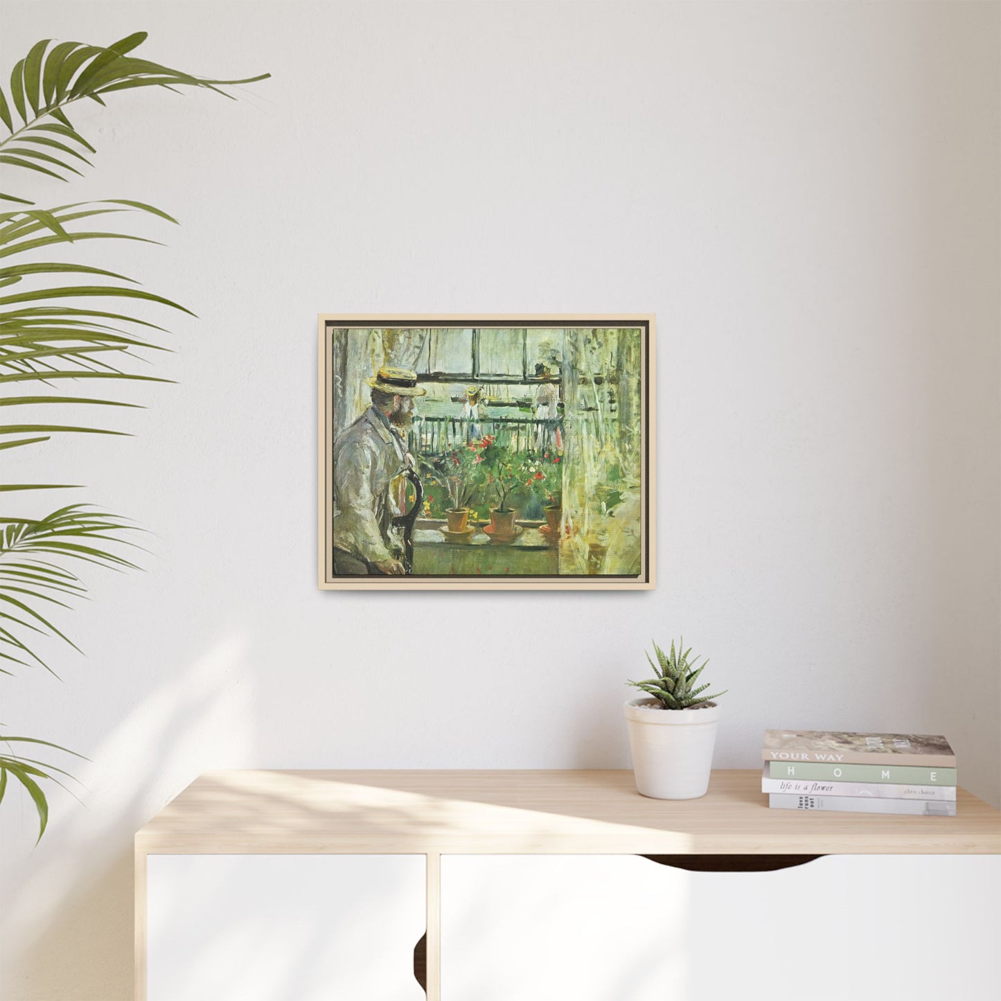 Morisot, Berthe - Eugene Manet on the Isle of Wight (1875) - Matte Canvas, Framed
