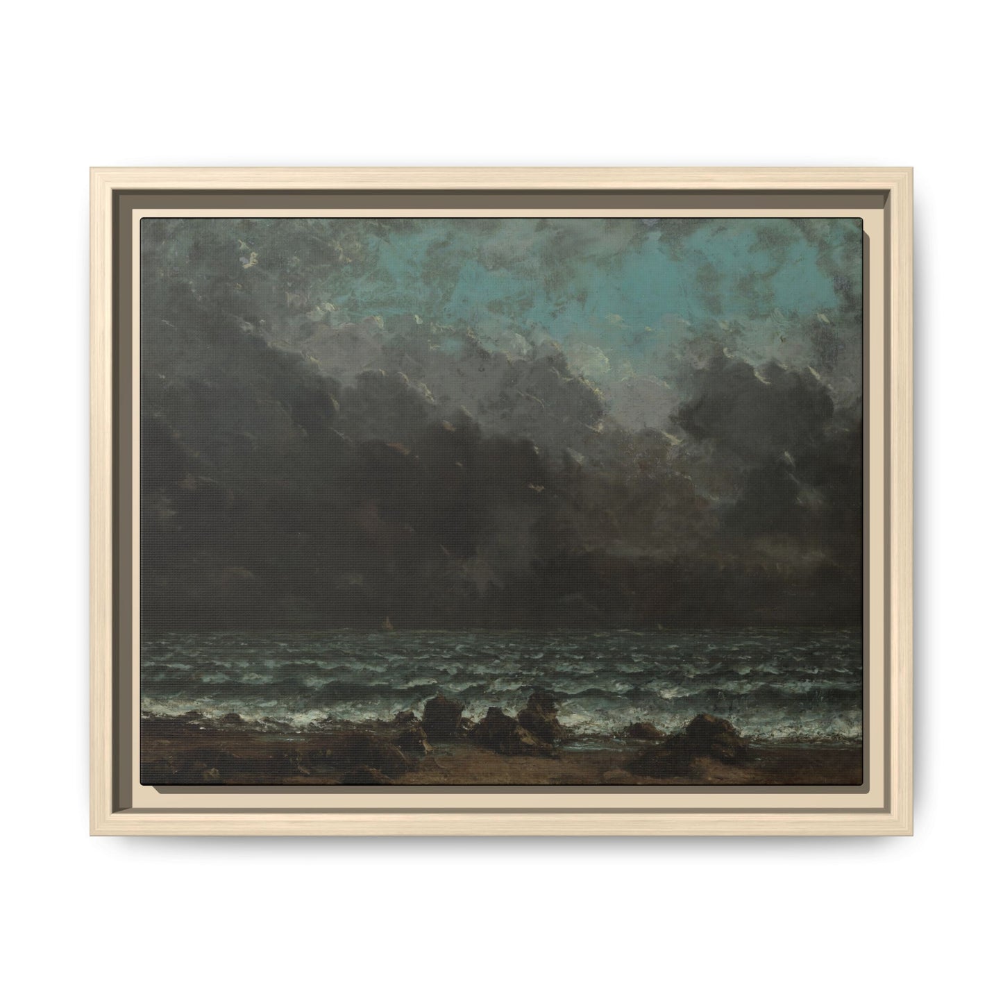 Courbet, Gustave - The Sea (1865) - Matte Canvas, Framed