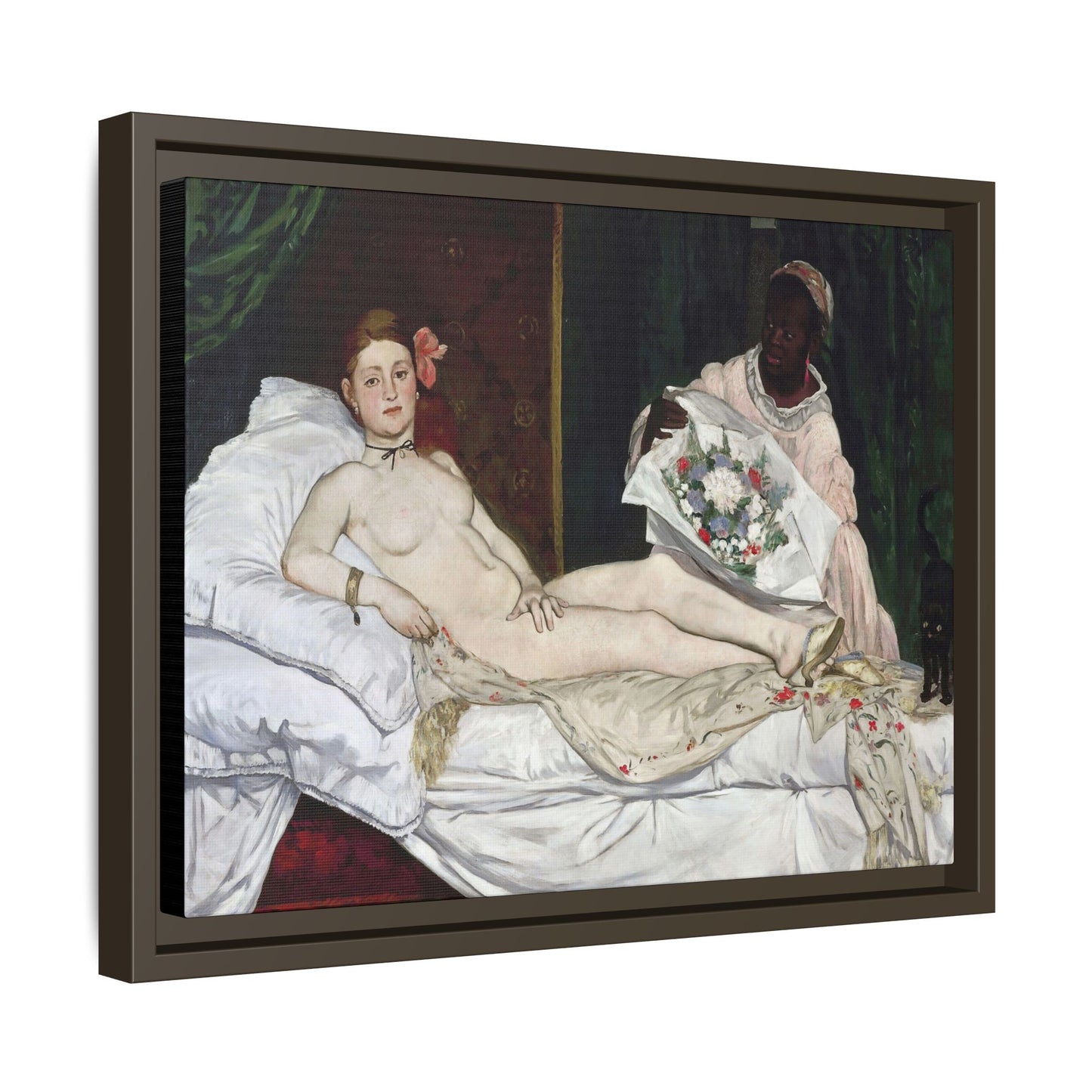 Manet, Édouard - Olympia (1870) - Matte Canvas, Framed