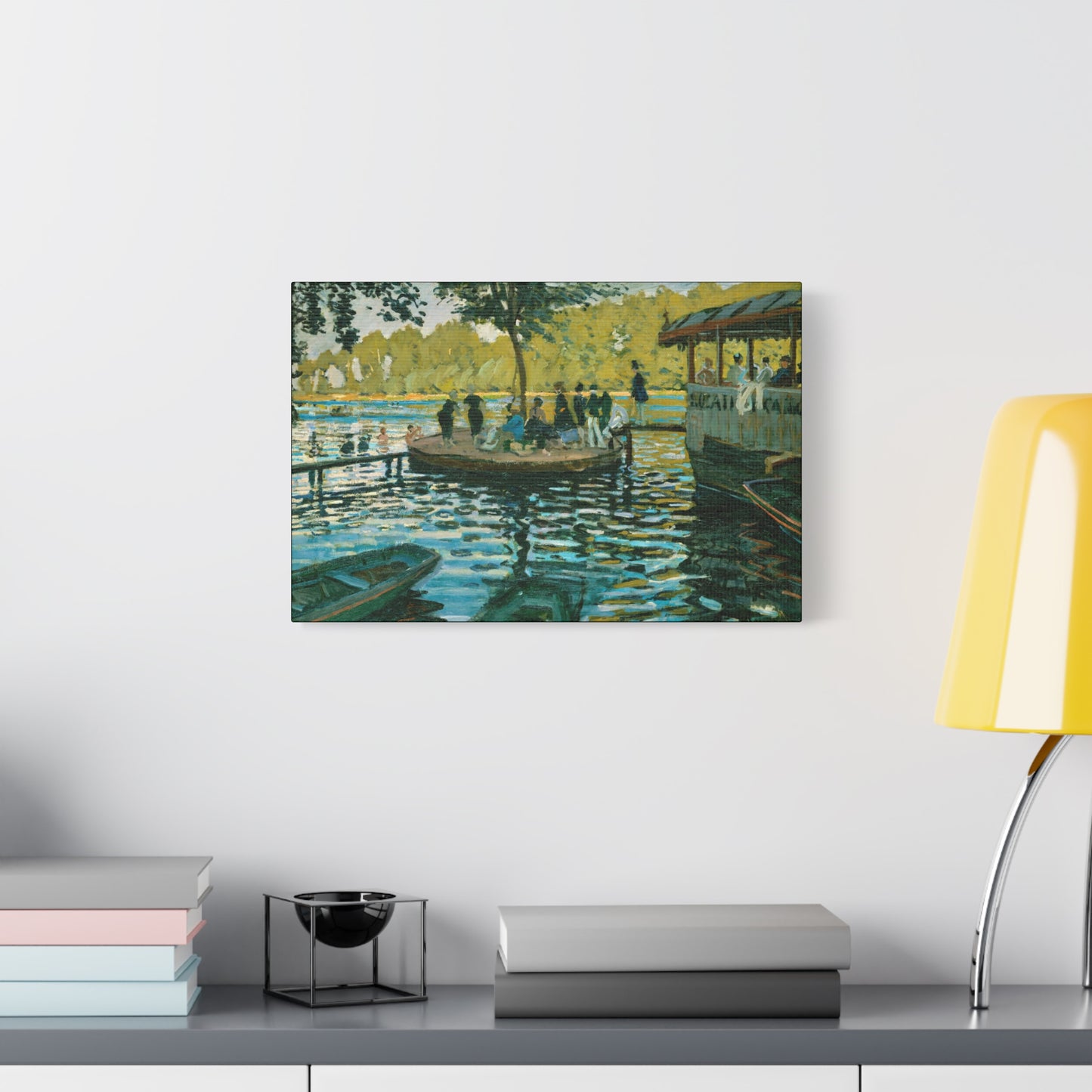 Monet, Claude - La Grenouillere (1869) - Canvas Block, unframed