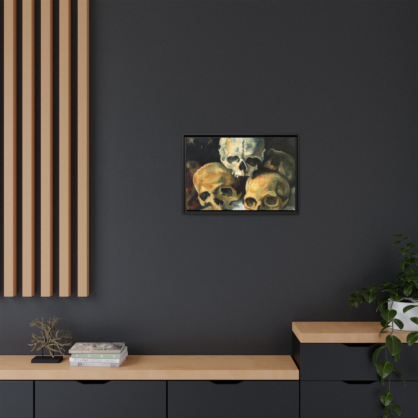Cézanne, Paul - Pyramid of Skulls (1901) - Matte Canvas, Framed