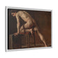 Courbet, Gustave - Study of a Nude Man (1840) - Matte Canvas, Framed