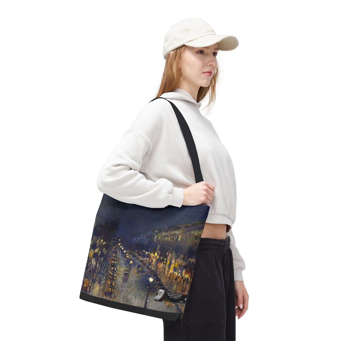 Pissarro, Camille - The Boulevard Montmartre At Night (1897) - Tote Bag