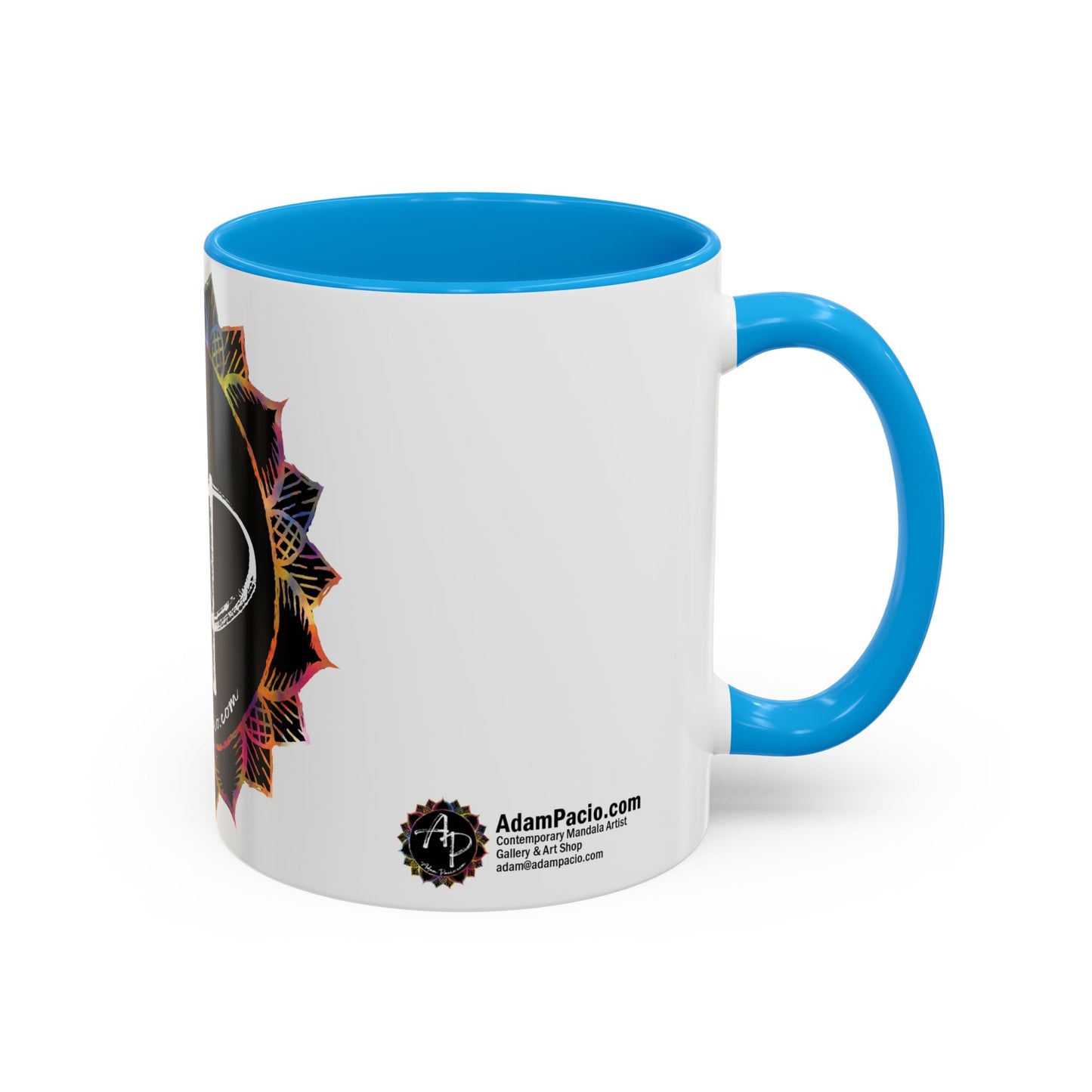 AdamPacio.com - Black Logo - Colorful Accent Mugs