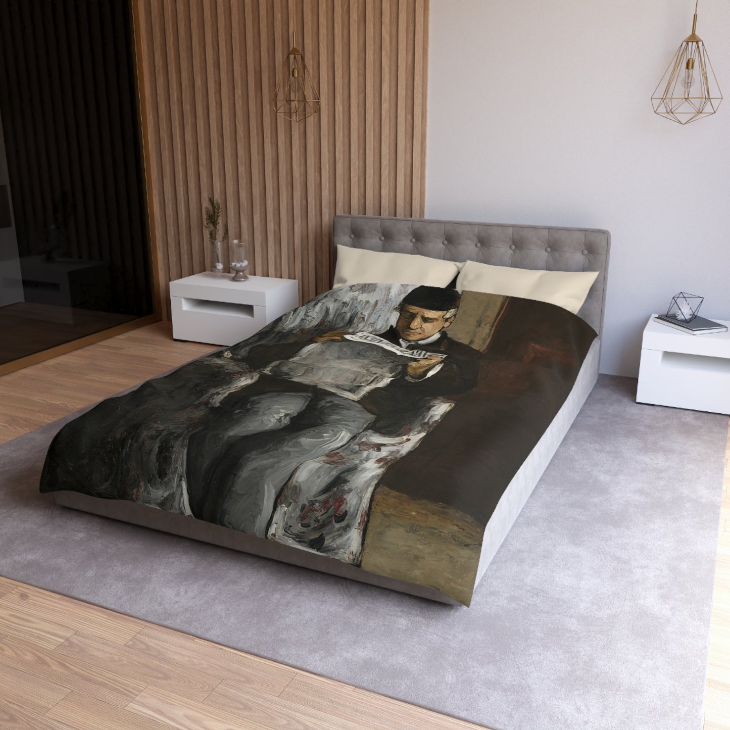 Cézanne, Paul - The Artist’s Father (1866) - Microfiber Duvet Cover