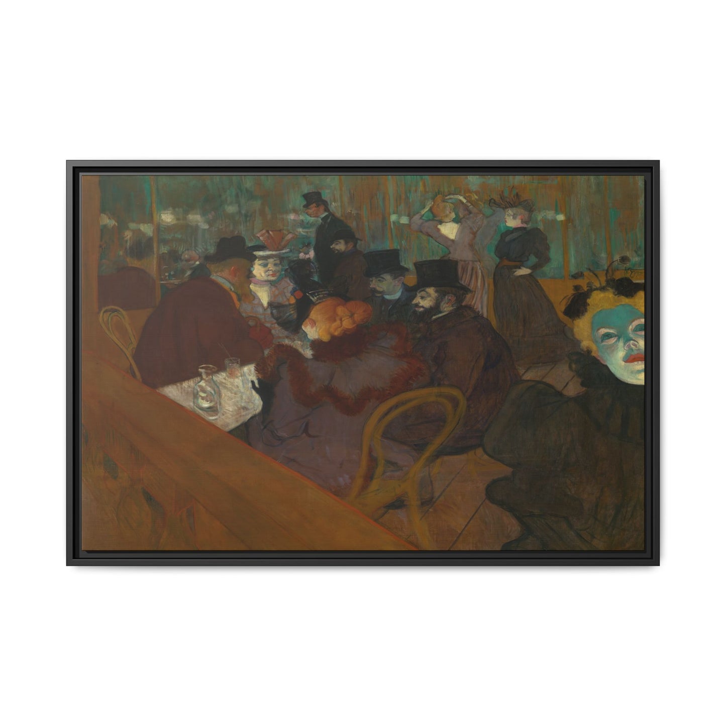 Toulouse-Lautrec, Henri - At the Moulin Rouge (1892) - Matte Canvas, Framed