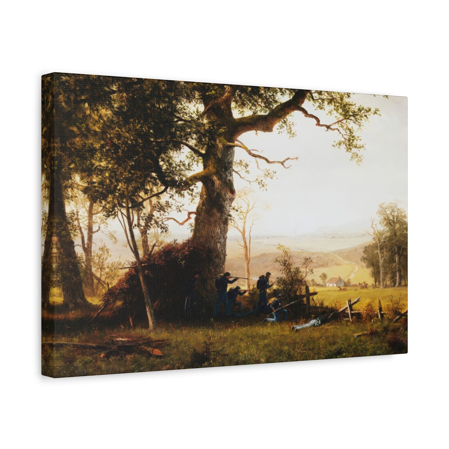 Bierstadt, Albert -  Guerrilla Warfare (1861) - Canvas Block, unframed