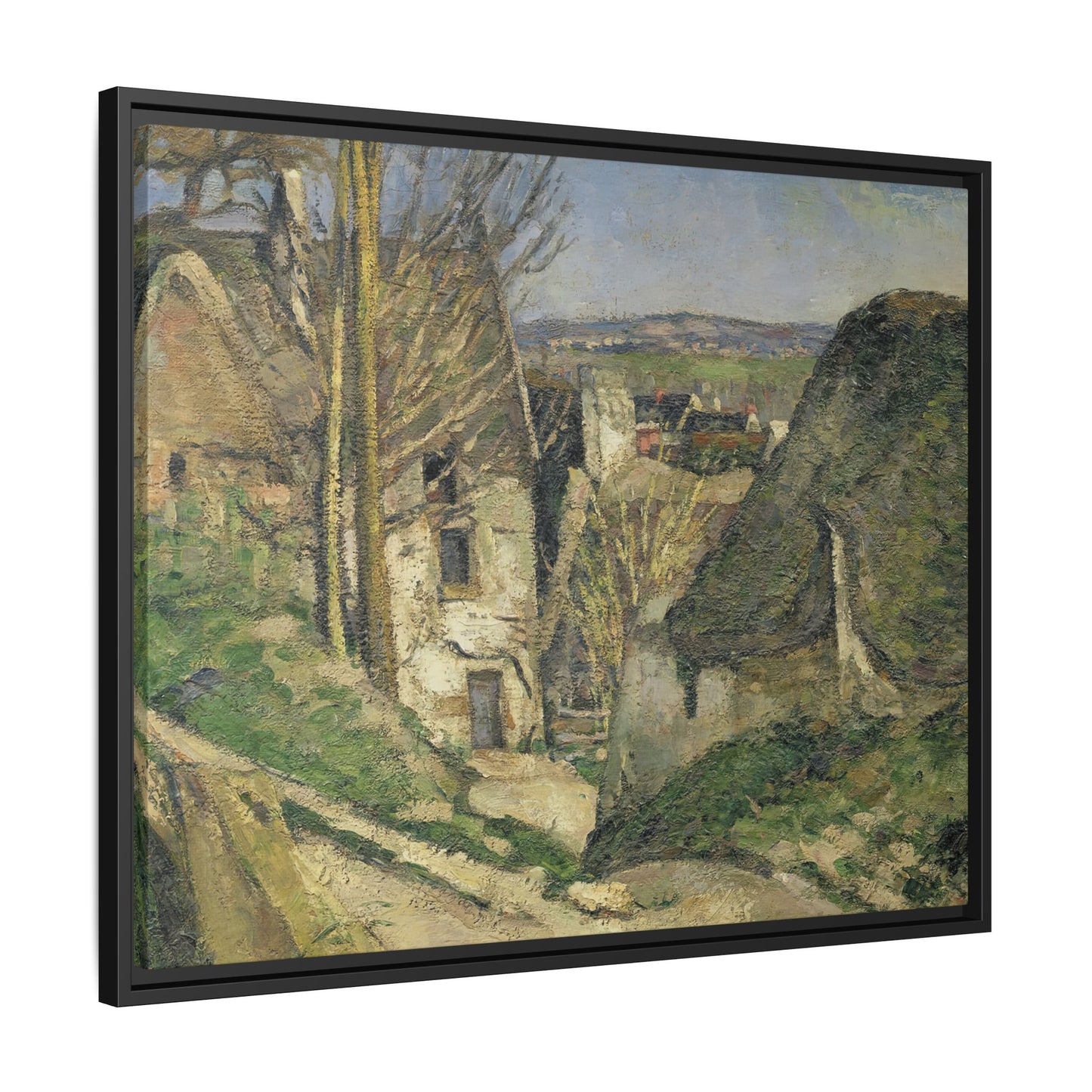 Cézanne, Paul - The House of the Hanged Man, Auvers-sur-Oise (1874) - Matte Canvas, Framed