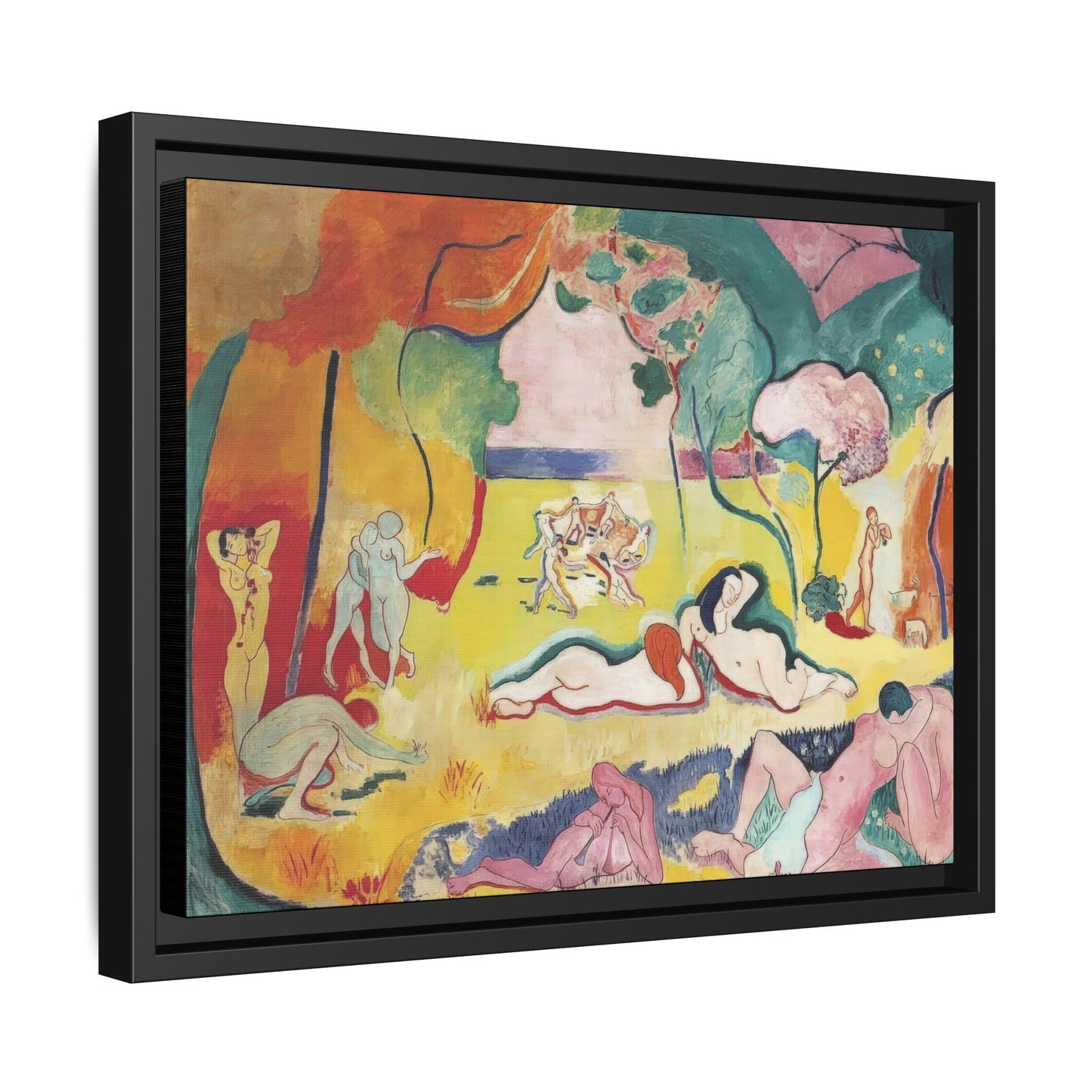 Matisse, Henri - The Joy of Life (1905) - Matte Canvas, Framed